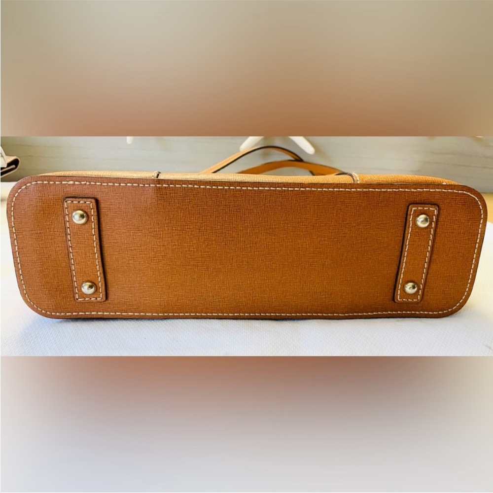 DOONEY & BOURKE COGNAC LEATHER LEXINGTON SHOPPER BAG - Picture 9 of 16